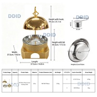 Ensemble de réchauds de buffet en acier inoxydable pour hôtel, idéal pour les fêtes et banquets en extérieur, chauffe-plats et présentoirs de buffet