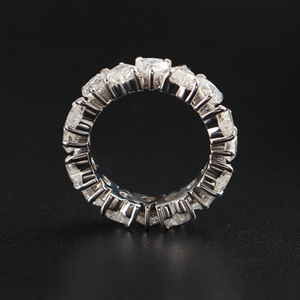 MaiYi Verlovingsring met diamant, witgouden band, gouden trouwringen, diamanten band, paarring, 9K 10K 14K 18K witgouden trouwband - Product Image 2