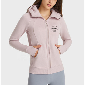 <span class=keywords><strong>Veste</strong></span> chaude de yoga à fermeture éclair pour femmes, sweat à capuche à manches longues, <span class=keywords><strong>veste</strong></span> d'entraînement respirante, sweat à capuche de fitness pour femmes - Product Image 1