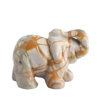 Pierres cristaux de guérison naturelles en Malachite, 1 pièce, vraie sculpture d'éléphant, gemmes, tendance 2021