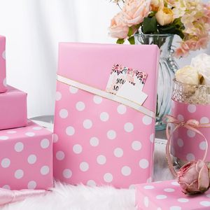 Papel de regalo con lunares de colores, ideal para baby shower, San Valentín y regalos diarios, múltiples opciones de colores, personalizable. - Product Image 3