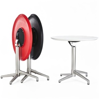 Base de table réglable en aluminium à quatre pieds, cadre de pied de table pour restaurant, café, bistrot, support de remplacement pour mobilier de table à manger
