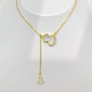 Collier long ajustable en argent sterling 925, prix d'usine, tendance, unique, papillon, perle, coquillage, chaînes fines pour femme. - Product Image 3