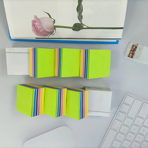Bloc de Notas Adhesivas de Papel Coloridas Personalizables, Combinación de Notas Adhesivas Fluorescentes con Logotipo Personalizado - Product Image 3