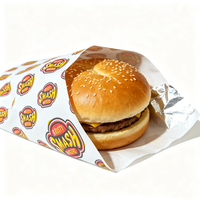 Papier d'aluminium isolant pour sandwichs et burgers, imprimé sur mesure, nouvelle mode, 12, 14, 16 pouces