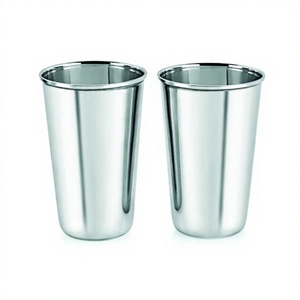 Gobelet empilable en acier inoxydable avec anneau supérieur, capacité 350/400 ml, design moderne, portable pour la randonnée et le bureau - Product Image 1