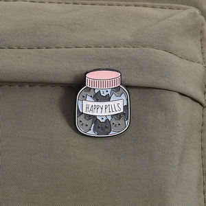 Cartoon Katze Trank Emaille Pins Kawaii Flasche Brosche Rucksack Revers Abzeichen Schmuck Zubehör Geschenk für Freunde - Product Image 3