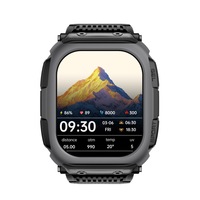 Montre connectée DM66 avec GPS intégré et capteur optique de fréquence cardiaque, étanche, pour le sport et le fitness, appels et musique Bluetooth, écran 2,13 pouces