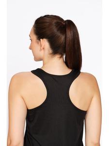 Women's Polyester <b>Racer</b> <b>Back</b> Workout Tank <b>Top</b> Munns & Mars Solid Sleeveless Activewear Shirt with Full Coverage Silhouette Curve - Product Image 2