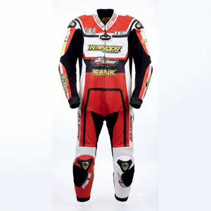 Combinaison de moto unisexe Khaksar Premium Racing 1 pièce, combinaison de moto en cuir haute performance/Traje CE, manches longues, toutes saisons - Product Image 1