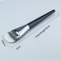 Pinceau de fond de teint populaire à poils synthétiques et manche en bois, pour masque facial liquide, marque privée