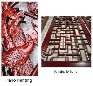 Tùy Chỉnh Gỗ Rắn Di Chuyển Gấp Phân Vùng Lưới Tản Nhiệt Màn Hình Trung Quốc B & B Sợi Sơn Cho Màn Hình & Ngăn Phòng - Product Image 6