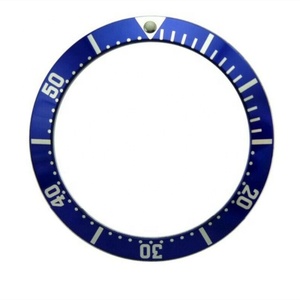 Inserto per lunetta in alluminio personalizzato 38*30.5mm OEM per blu aggraffatrice da 41mm con nastro da 3M - Product Image 3