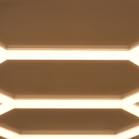 Plafonnier LED hexagonal modulaire, luminaire en nid d'abeille, dimmable, personnalisable, éclairage intérieur commercial