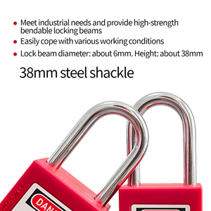 <span class=keywords><strong>Cadenas</strong></span> de sécurité avec bord arrondi antidérapant, verrouillage à clé maîtresse pour la sécurité des lieux de travail industriels - Product Image 2