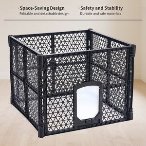 Multifunctionele <span class=keywords><strong>Plastic</strong></span> Opvouwbare Hondenkooien Premium Petpoorten En Pennenmeubels Voor Uw Harige Vrienden - Product Image 6