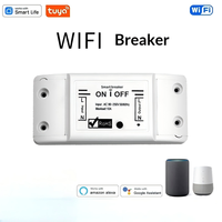 Interrupteur intelligent Tuya FY01, disjoncteur 10A WiFi, relais monocanal avec contrôle par application Android pour usage domestique et hôtelier
