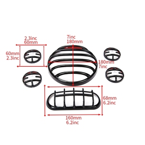 Nouveau couvercle de gril de phare ABS de moto noir mat pour <span class=keywords><strong>Honda</strong></span> <span class=keywords><strong>CL500</strong></span> CL300 - Product Image 6