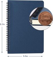 Carnet à spirales relié rigide avec logo personnalisé, ligné, journal de voyage, bloc-notes, carnet de croquis, carnet pour étudiants
