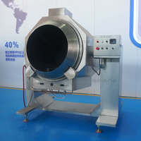 Cuisinière rotative automatique à gaz 380V pour nouilles de riz et viande sautée
