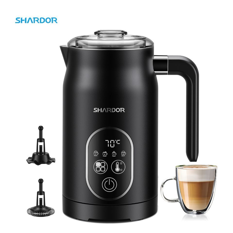 Modern 300ml Electric Milk Frother 4 In 1 Automatic Milk Hot/Cold Foaming Pot For Household One Touch Operation