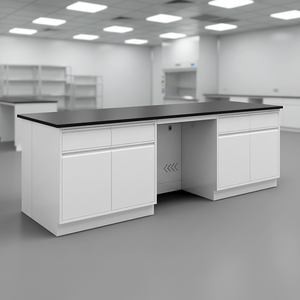 طاولة عمل مختبرية من الفولاذ المقاوم للبكتيريا والمعقمة من يوكن، سهلة التنظيف والتطهير، مقاومة للغبار، تصميم عصري للمستشفيات والمدارس - Product Image 1