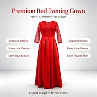 Robe de soirée longue en satin pour femmes, col en V profond, dentelle à paillettes, manches 3/4, robe de bal formelle, OEM ODM personnalisée