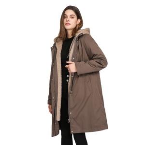 Astrid-manteau long en fausse fourrure pour <span class=keywords><strong>femme</strong></span>, <span class=keywords><strong>parka</strong></span> de neige <span class=keywords><strong>avec</strong></span> vraie laine, grande taille - Product Image 2