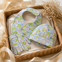 Tissu imprimé 100 % coton écologique en gros, motif floral délicat, doux, pastel, impression personnalisée OEM, pour vêtements de bébé et textile de maison