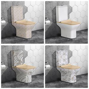 Inodoro de Cerámica para Baño, de Forma Cuadrada, con Descarga por Arrastre, de Lujo, Fabricante de Inodoros - Product Image 6