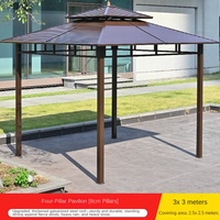 Pergola multifonctionnelle en aluminium avec auvent, mobilier de patio, toit métallique étanche, gazebos de jardin en aluminium pour l'extérieur – Offre Spéciale