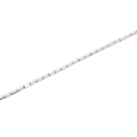 Bracelet de poignet blanc à maillons cylindriques courts et lisses, plaqué platine classique, unisexe, cadeau, accessoire de poignet pour usage quotidien