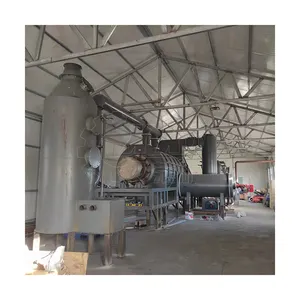 Kustomisasi cangkang kelapa terus-menerus 5 t/h mesin pembuat butiran arang cangkang kelapa tungku karbonasi