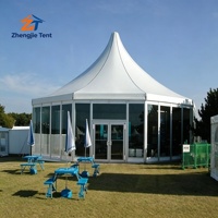 Tente polygonale multi-angles personnalisée, grande, hexagonale, octogonale, structure en aluminium robuste, tissu PVC, exposition extérieure, salon professionnel