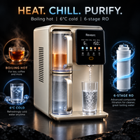 Purificateur d'eau RO électrique portable de comptoir avec distributeur d'eau froide et chaude, pour usage hôtelier, avec dosage quantitatif et contrôle du nettoyage