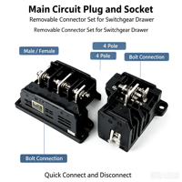 Module de circuit principal mobile 125A GCK GCS MNS pour appareillage basse tension avec module de mesure de température
