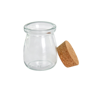 Piccolo Contenitore in <span class=keywords><strong>Vetro</strong></span> Trasparente con Coperchio in Sughero, <span class=keywords><strong>Barattolo</strong></span> Rotondo per Caramelle, Budino, Marmellata, Yogurt, Spezie, Miele - Vari Stili di Coperchi per Bottiglie in <span class=keywords><strong>Vetro</strong></span> - Product Image 5
