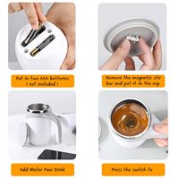 Tasse à café électrique magnétique à agitation automatique, tasse mélangeuse rotative pour le bureau, les voyages, la maison, le thé, le chocolat chaud, le lait