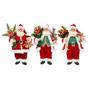 Figura de Santa Claus Hecha a Mano, Ecológica, Roja y Blanca, 27x15cm, para Decoración de Ventanas de Centros Comerciales y Hogares, Compras Navideñas, Fábrica de Artículos Navideños - Product Image 6