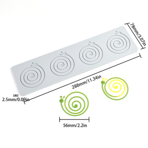 Moule en silicone en forme de tulipe et d'escargot pour pâtisserie, décoration de plats froids, outil de cuisson circulaire pour gâteaux au chocolat - LFM-517 - Product Image 3