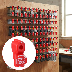 Cerradura de seguridad para ganchos de exhibición, 100 unidades, de plástico rojo, antirrobo, para comercios minoristas - Product Image 6