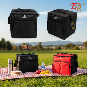 24 pz/CS Borsa Termica Eco-Friendly 28x23x28 cm in Poliestere Oxford Resistente con Chiusura a Cerniera Portatile per Alimenti da Esterno in PEVA - Product Image 5