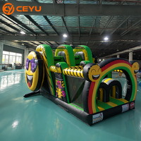 Ceyu Piste d'obstacles gonflable géante, Château gonflable, Équipement de terrain de jeu extérieur, Location commerciale pour événements, Fun Run