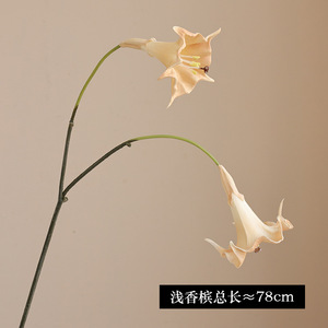 2 cabezas pu Artificial Real Touch PU blanco rosa Datura <span class=keywords><strong>Stramonium</strong></span> flor para centro de mesa - Product Image 6