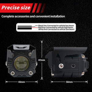 Đèn pha LED trợ sáng xe máy AMS 1Lamp hai màu, đèn pha phụ, đèn sương mù xe máy, phụ kiện xe máy - Product Image 6