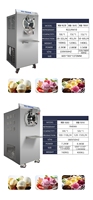 Machine à glace dure commerciale verticale HG Carpigiani haute productivité pour yaourt et fruits, 100 kg, avec moteur