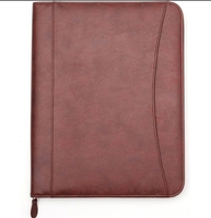 Professionnel exécutif PU cuir A4 CV portefeuille Padfolio organisateur 60 feuilles couverture rigide avec couverture en PVC reliure à feuilles mobiles