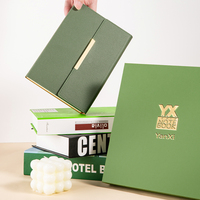 Exklusives Notizbuch- und Stift-Geschenkset A5 aus Leder für Unternehmen, Individuell Anpassbar