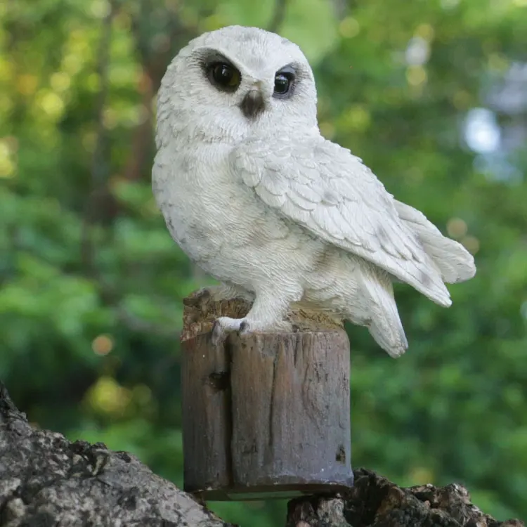 Bán Buôn Thực Tế Vườn Trang Trí Resin Owl Tượng, Ngoài Trời Động Vật Tượng Polyresin Owls Bức Tượng Trang Trí ^