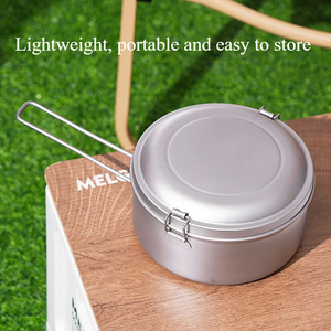 กล่องอาหารกลางวันไทเทเนียมบริสุทธิ์สำหรับกิจกรรมกลางแจ้ง กล่องเก็บอาหารป้องกันการรั่วซึมและต้านเชื้อแบคทีเรีย สำหรับการตั้งแคมป์และปิกนิก - Product Image 2